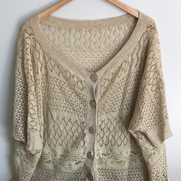 Anthropologie Moth open knit slouchy sweater - Picture 3 of 5